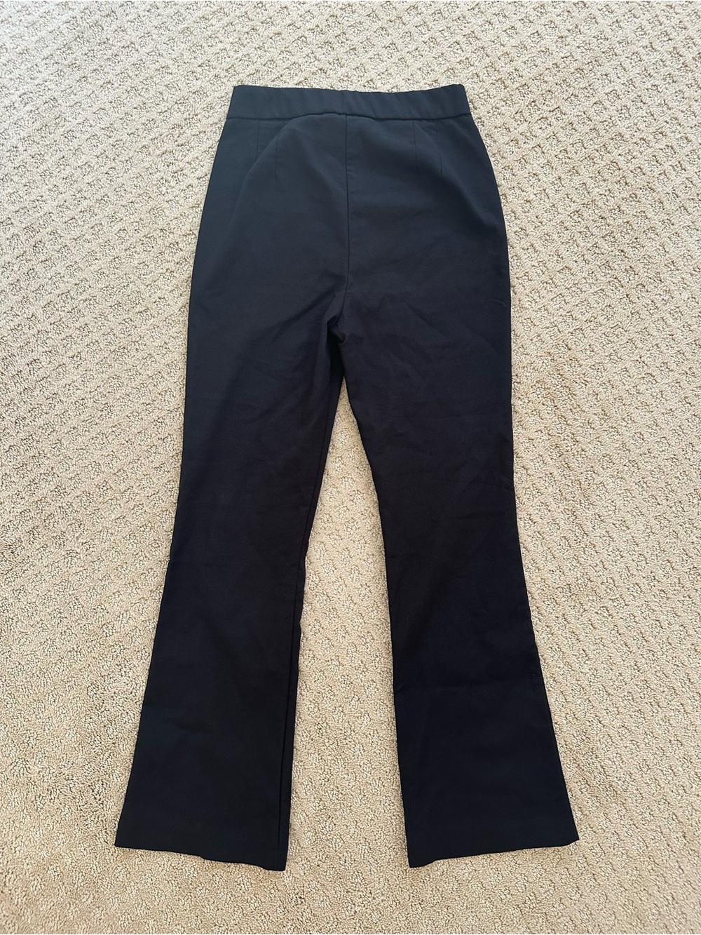 Zara Black Boot-Cut Stretch Work Pants - Picture 2 of 7